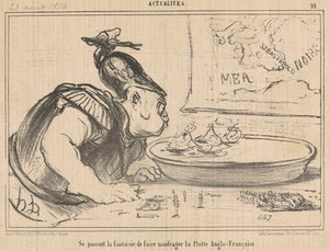 Se passant la fantaisie de faire naufrager ... de Honoré Daumier