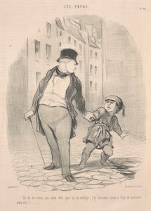 Si no vienes más que eso al colegio... de Honoré Daumier