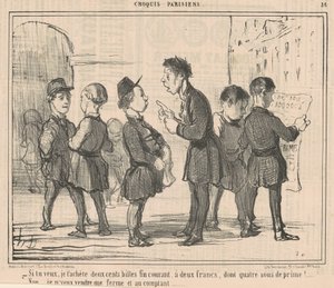 Si quieres, te compro doscientas canicas... de Honoré Daumier