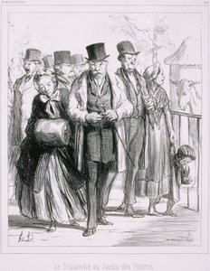 Recuerdo de Artistas- El Domingo en el Jardín de Plantas de Honoré Daumier
