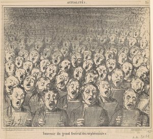Recuerdo del gran festival de los orfeonistas de Honoré Daumier