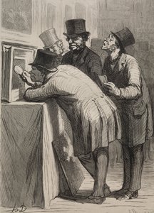La sala de subastas: El aficionado de Honoré Daumier