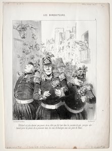 The Banqueters, plate 4: Rifolard is more charming than ever... de Honoré Daumier