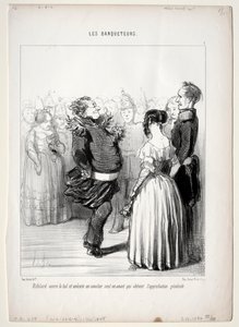 The Banqueters, plate 5: Rifolard opens the ball de Honoré Daumier