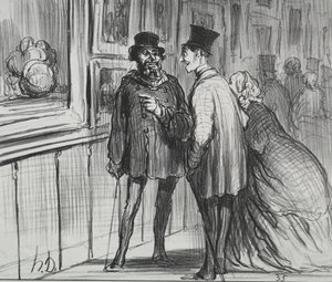 La Exposición de 1859 lámina 8: El pintor que tuvo una pintura rechazada..., 1859 de Honoré Daumier