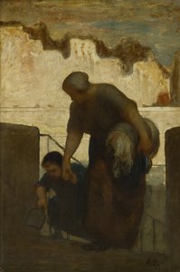 La lavandera, ca 1863 de Honoré Daumier