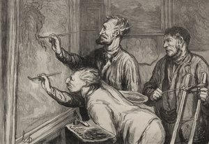 Los pintores: El último trazo del pincel, Exposición de 1868 de Honoré Daumier