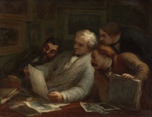 Los coleccionistas de grabados, c.1860-63 de Honoré Daumier