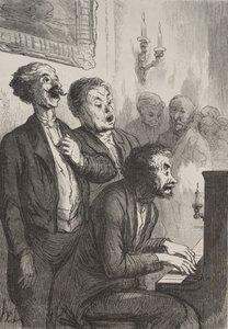 Los cantantes: Los cantantes en el salón
