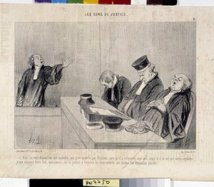 El pueblo de la justicia. Caricatura de Honore Daumier, del periódico Le Charivari de Honoré Daumier