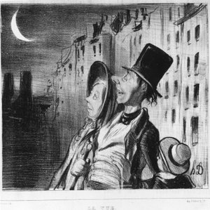La vista: serie tomada de "Cinco sentidos", por Honoré Daumier (1808-1879). "Charivari"