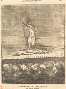 Teatro de Burdeos - se juega la tragedia de Honoré Daumier