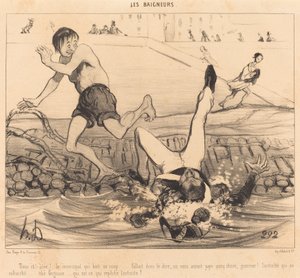¡Vaya idea! El municipal que toma un trago... de Honoré Daumier