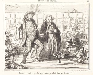 ¡Mira... nuestro jardín... produce perdices!...