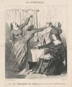 Brindis por la emancipación de las mujeres... de Honoré Daumier