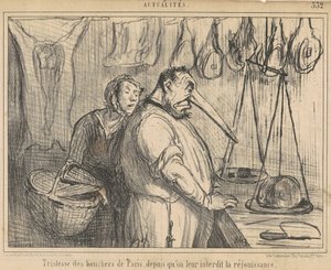 Tristeza de los carniceros de París de Honoré Daumier