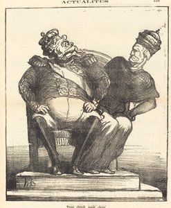 Demasiado estrecho para dos de Honoré Daumier