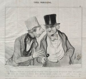 Types Parisiens, plate 26: Yes, Sir, your respectable air encourages me... de Honoré Daumier