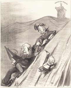 Un camino peligroso de Honoré Daumier