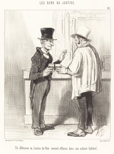Un defensor... conversando... en su gabinete habitual de Honoré Daumier