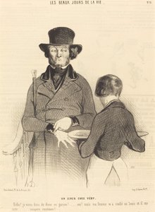 Una cena en casa de Véry de Honoré Daumier