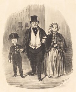 Un joven que es la esperanza... de la familia Badinguet de Honoré Daumier