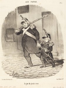 Un día de gran revista de Honoré Daumier