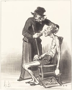 Un luchador desafortunado de Honoré Daumier