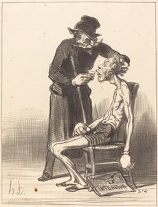 Un luchador desafortunado de Honoré Daumier