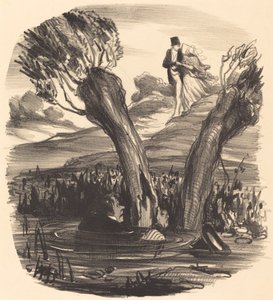 Un marido quemado por el fuego de los celos de Honoré Daumier