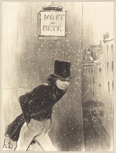 Un señor por debajo de sus asuntos de Honoré Daumier