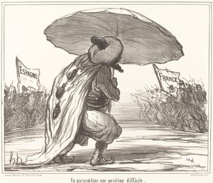 Un parasol en una posición difícil