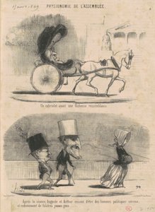 Un cabriolet teniendo una facheuse semejanza... de Honoré Daumier