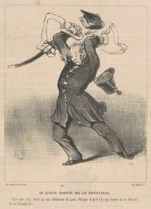 Un ciudadano exasperado por las bufeterías de Honoré Daumier