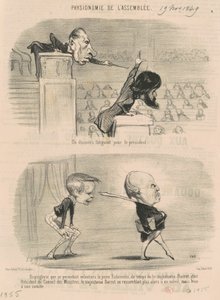 Un discurso cansado para el presidente de Honoré Daumier