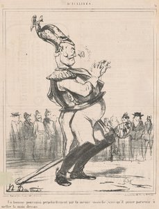 Un hombre perseguido de Honoré Daumier