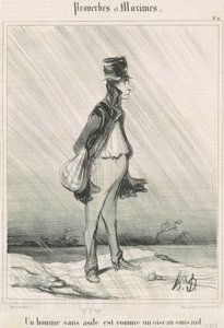 Un hombre sin asilo de Honoré Daumier