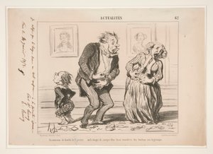 Un interior familiar el 2 de enero de Honoré Daumier