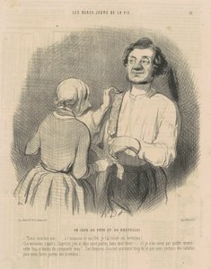 Un día de fiesta y tirantes de Honoré Daumier
