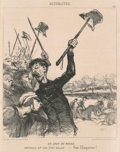 Un día de revista de Honoré Daumier