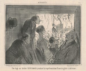 Un palco en el teatro Ventadour de Honoré Daumier