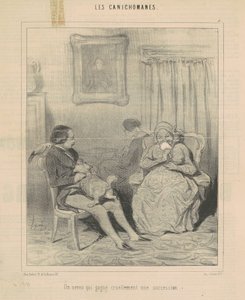 Un sobrino que gana cruelmente una sucesión de Honoré Daumier