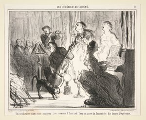 Una orquesta en una casa de Honoré Daumier