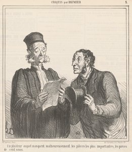 Un litigante al que le faltan... de Honoré Daumier