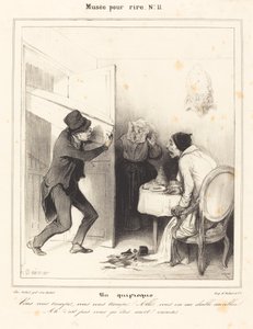 Un malentendido - Te equivocas... vete... al diablo... de Honoré Daumier