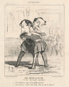 Una reconciliación, escena de alta comedia de Honoré Daumier
