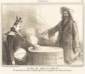 Un sueño que se convierte en realidad de Honoré Daumier