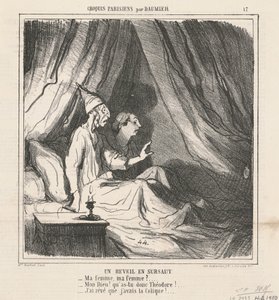 Un despertar sobresaltado de Honoré Daumier