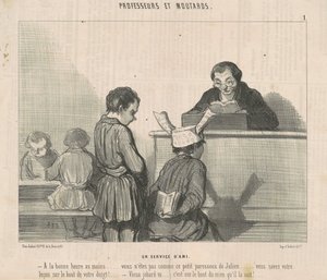 Un servicio de amigo de Honoré Daumier