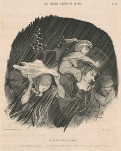 Una noche de fiesta nacional de Honoré Daumier